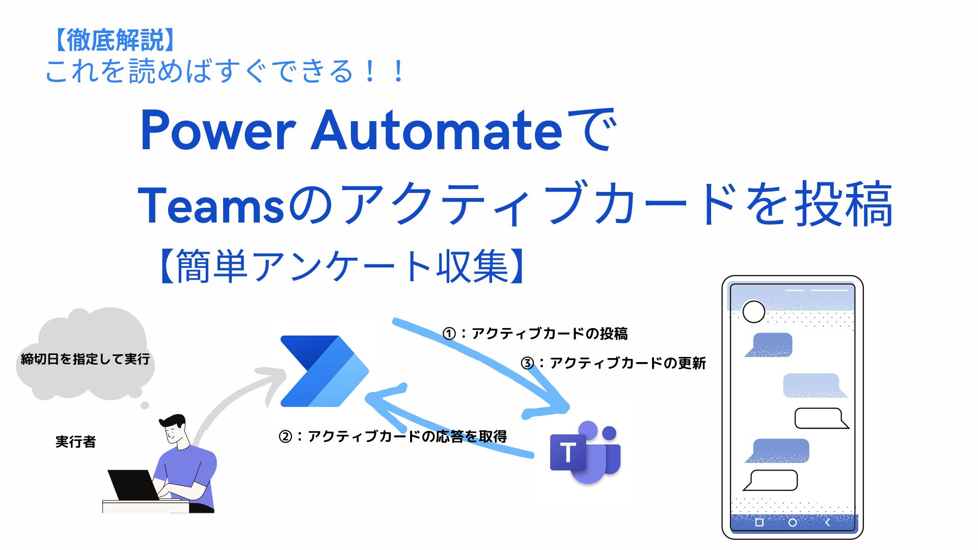 PowerAutomate アンケート Teams アクティブカード